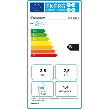 Mobiles Klimagerät SC-K 3500 D mit Thermostat für Räume bis 57,5m³