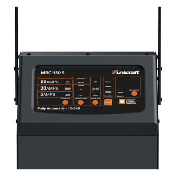Auto-Batterieladegerät MBC 450 S für WET, GEL, STD und LFP Batterien mit Starthilfe
