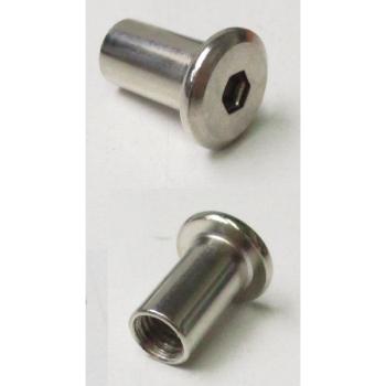 4 Stück - Ersatz-Hülsenmuttern zu Lenkrolle für Montagehocker MH-S 3 M8 #06201903N