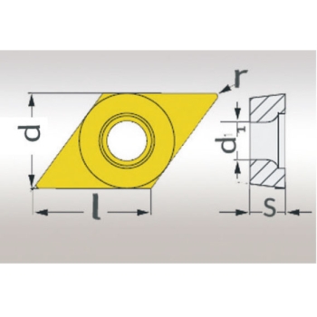 HW-Ersatzwendeplatten ISO DCMT070204 (1Pack=5Stück)