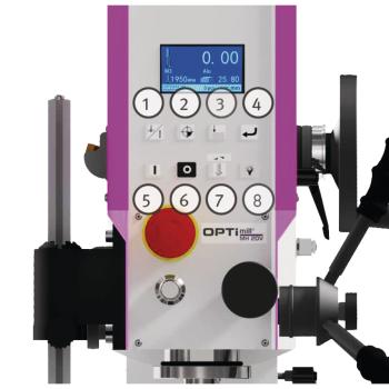 Bohr-Fräsmaschine Optimum OPTImill MH 3DV mit elektronisch regelbarem Antrieb und digitalem Display