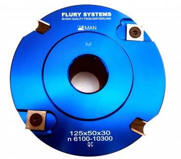 FLURY HW-WPL-Falzmesserkopf 125 x 50 x 30 mm Z2+V4