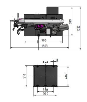 Metallbandsäge Optimum OPTIsaw S 275PV mit stufenlos einstellbarer Sägebandgeschwindigkeit