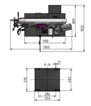 Metallbandsäge Optimum OPTIsaw S 285V schwenkbar mit digitalem Display