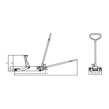Rangierwagenheber Unicraft SRWH 3000 QL Tragkraft 3t Hub 500mm Unterfahrhöhe min. 145mm