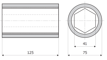 Vorschubrolle 75 x 125 mm passend für Panhans