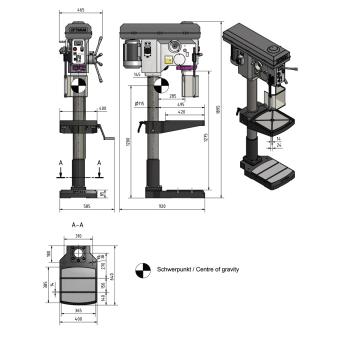Säulenbohrmaschine Optimum OPTIdrill DH 40BV