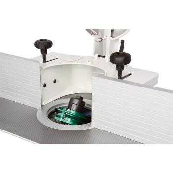 Tischfräse Holzkraft minimax twf 45c mit Aluminiumschiebeschlitten und schwenkbarer Frässpindel