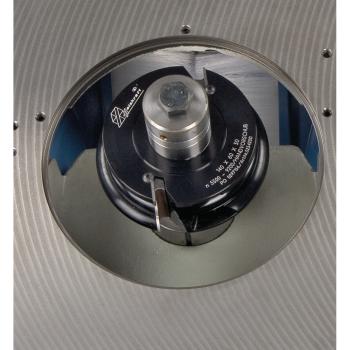 Tischfräse Holzkraft minimax twf 45c mit Aluminiumschiebeschlitten und schwenkbarer Frässpindel