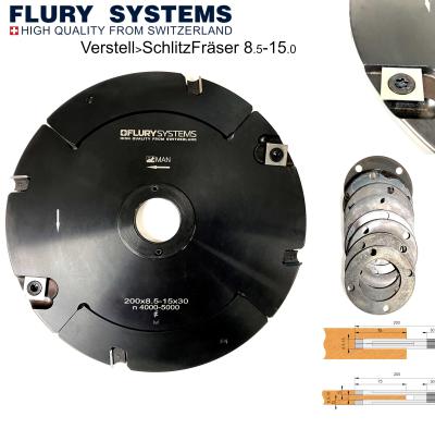 FLURY Verstellnuter/Schlitzfräser 200x8,5x15x30 Z4+V4