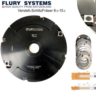 FLURY Verstellnuter/Schlitzfräser 250x8,5x15x30 Z4+V4