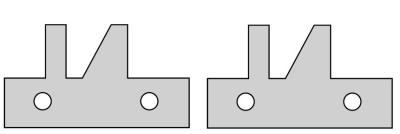 1 Paar HW-Profilmesser 45x25x2mm für Konterprofilfräser KONTERSPEED 09.27702
