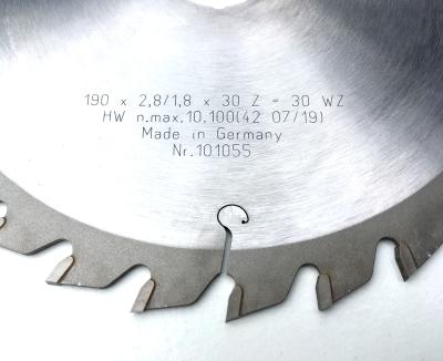 FLURY HW-Handkreissägeblatt-Set Ø190mm Z=24/30/48 WZ