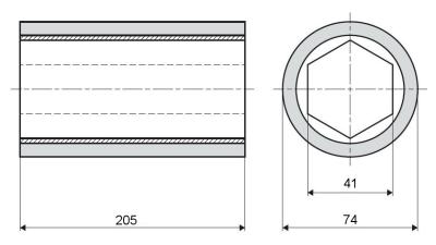 3x Vorschubrollen 74 x 205 mm passend für Martin T31/T41