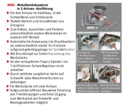 Metallwinkelspanner MWS-2 121