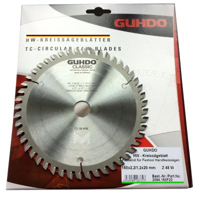 5 Stück - GUHDO HW-Handkreissägeblatt 160 x 2,2/1,2 x 20 Z48W