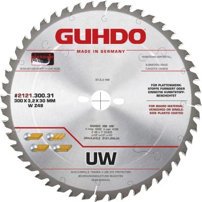 GUHDO HW-Kreissägeblatt 300x3,2/2,2x30 Z48 WZ PianoPlus 2121.300.31