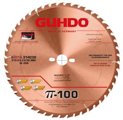 3 Stück - GUHDO HW-Allround-Kreissägeblatt 315x3,2/2,2x30 Z48 WZ PI-100 2314.314C30