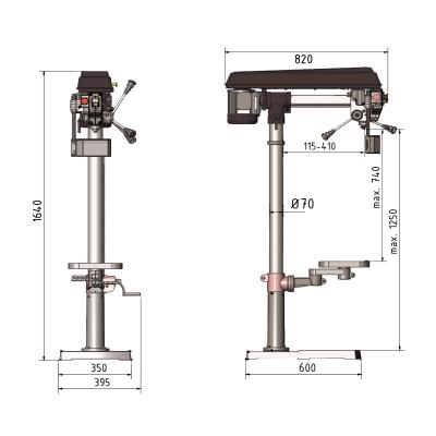 Radialbohrmaschine / Säulenbohrmaschine OPTIdrill RB 8S