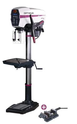 Säulenbohrmaschine OPTIdrill DP 26BV - F Set inkl. Maschinenschraubstock