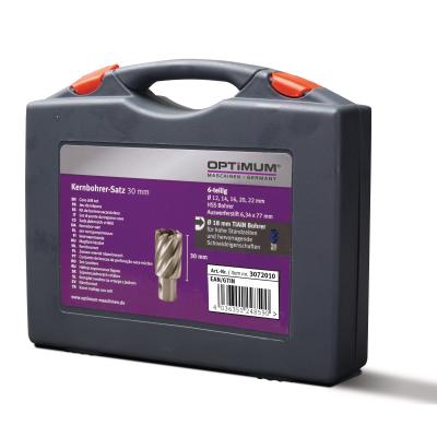 6-teiliges HSS-Kernbohrer-Set inkl. TiAlN 30 Testbohrer