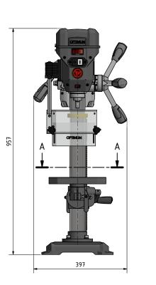 Tischbohrmaschine OPTIdrill DQ 20V (230V) mit Vario-Antrieb