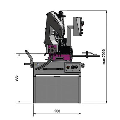 Halbautomatische Doppelgehrungs-Metallbandsäge Optimum OPTIsaw SD 351AV