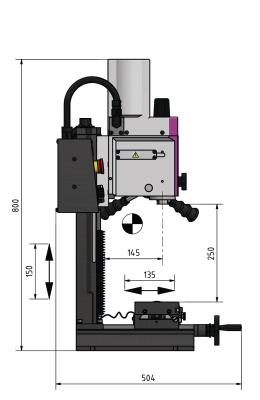 Kleine Bohr- und Fräsmaschine OPTImill MH 15V mit elektronisch regelbarem Antrieb