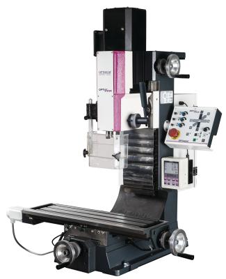 Bohr-Fräsmaschine OPTImill MH 25SPV mit Schrittmotoren und Positionsanzeige DRO 5