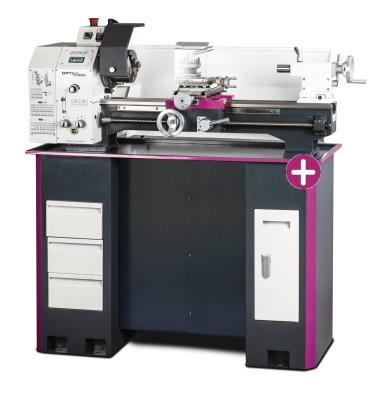 Leitspindel-Drehmaschine OPTIturn TU 2506VB inkl. Maschinenunterbau