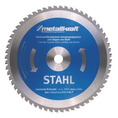 HW-Kreissägeblatt für Stahl 305 x 2,2 x 25,4 Z60