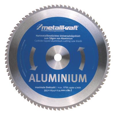 HW-Kreissägeblatt für Aluminium 355 x 2,4 x 25,4 Z80