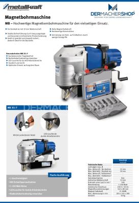 Magnetkernbohrmaschine MB 351 F Set inkl. 6 Kernbohrer