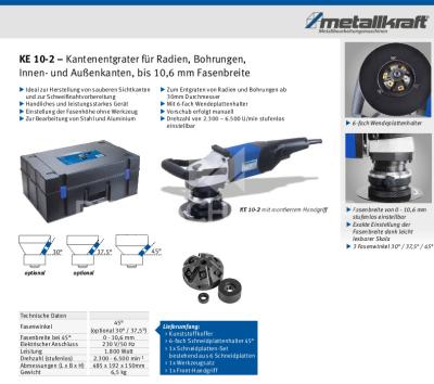 Kantenentgrater Metallkraft KE 10-2