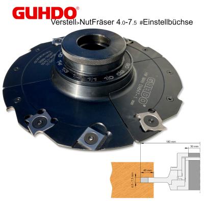 GUHDO HW-WPL-Verstellnuter mit Einstellbüchse Ø180x4,0-7,5x30 Z8+V4 4050.040.31