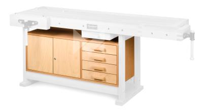 Einbauschrank mit 4 Schubladen und 2 Türen