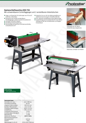 Kantenschleifmaschine Holzstar KSO 790 230V