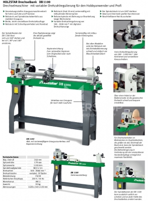 Kopier-Drechselbank Drechselmaschine DB 1100