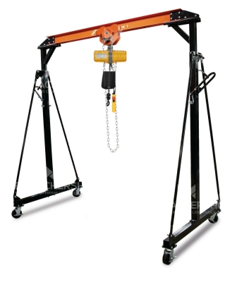 Mobiler Portalkran PK1 Kranportal inkl. Haspelfahrwerk und Elektrokettenzug 500 kg