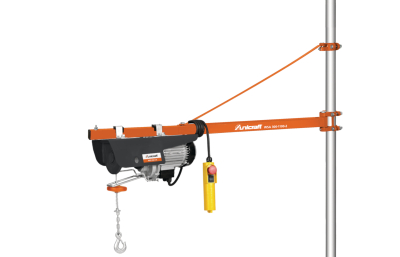 Mini-Elektroseilwinde MES 250-2 H inkl. Wand-Schwenkarm WSA 300-1100-2