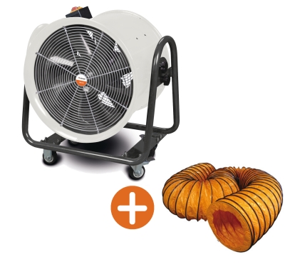 Mobiler Ventilator MV 50 inkl. 10 m Lufttransport-Schlauch