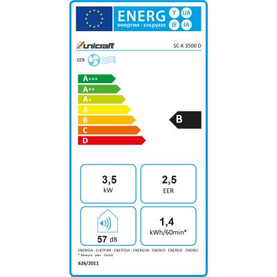 Mobiles Klimagerät SC-K 3500 D mit Thermostat für Räume bis 57,5m³