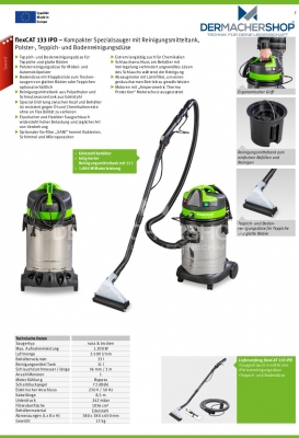 Polster-, Teppich-Spezialsauger flexCAT 133 IPD