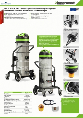 Industrie-Trockensauger / Baustaubsauger flexCAT 378 CYC PRO