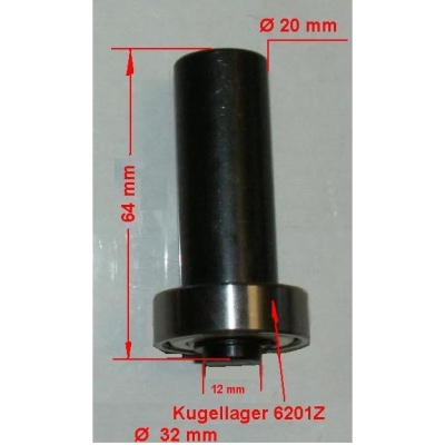 Ersatz-Rückenrolle für Bandsäge HBS 533S, 633S AC136566 / inkl. Kugellager Pos. 1447151 #0515AC136566