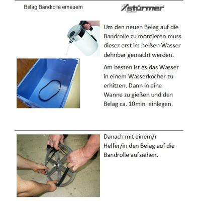 Ersatz-PU-Belag für Bandsäge HBS 533, 533S Pos. 33 #0515136040