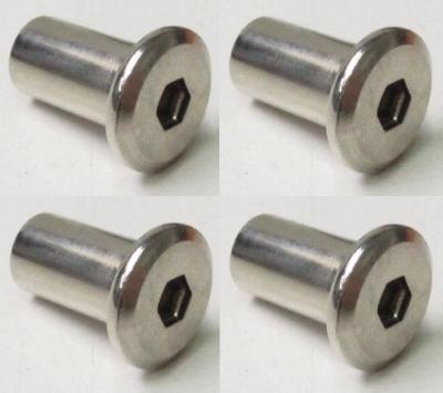 4 Stück - Ersatz-Hülsenmuttern zu Lenkrolle für Montagehocker MH-S 3 M8 #06201903N