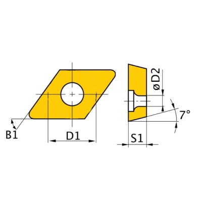 5 Stück HM-Ersatzwendeplatten ISO DCMT070204