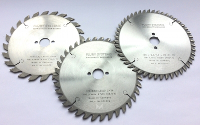 FLURY HW-Handkreissägeblatt-Set Ø160mm Z=24/36/48W