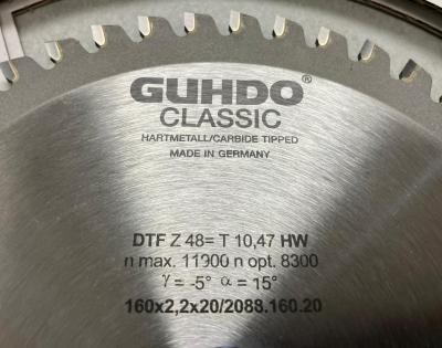 GUHDO HW-Handkreissägeblatt HPL-CUT-PRO 160x2,2/1,6x20 Z68 DP neg. 2088.160.20